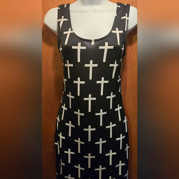 A'Gaci A'Gaci Black & White Cross Dress low back szL - Picture 3 of 7